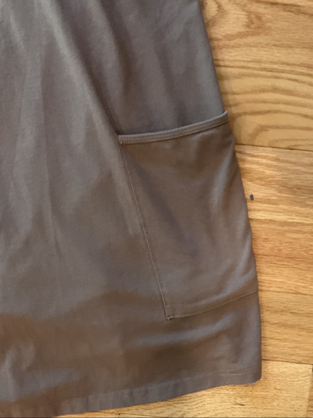 Casual V-Neck Pocket Tank Dress SKORT Taupe XL sporty EUC pockets stretchy - Picture 7 of 9